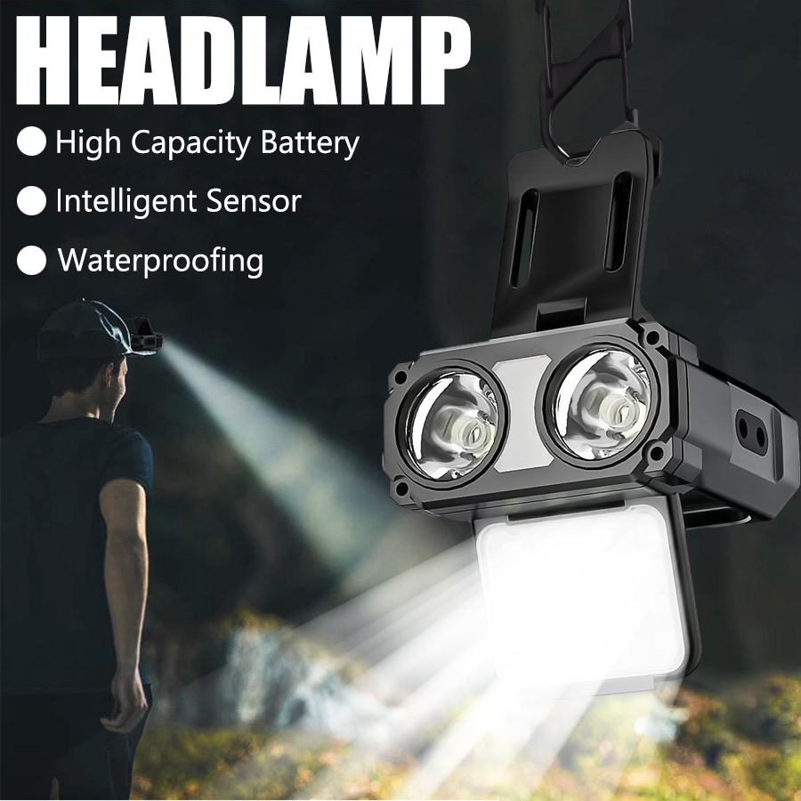 Fishing Light - Lampu Kepala LED COB Sensor dengan